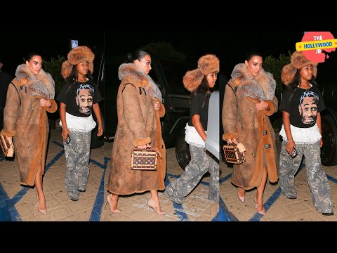 KIM KARDASHIAN AND HER DAUGHTER NORTH WEST WERE SEEN LEAVING A LATE DINNER AT NOBU IN MALIBU!!!