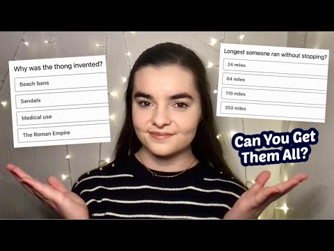 ASMR Asking You Random Multiple Choice Trivia Questions | How Many Can You Get?