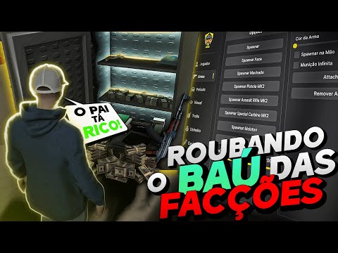 FIZ MUITO LOOT ROUBANDO BAU DAS FACÇAO COM MOD MENU GTA RP