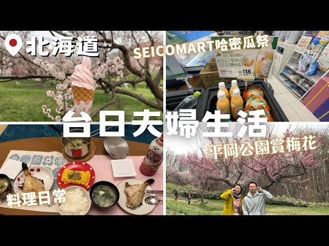 【北海道平凡日常】Seicomart哈密瓜祭｜懶人玉子燒｜定食料理｜平岡公園賞梅花｜洗車打蠟｜台日夫婦の日常‧ Japan Hokkaido Vlog EP8