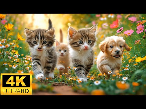 Baby Animals 4K (60 FPS) UHD - The Playful Lives Of Baby Animals With Relaxing Music