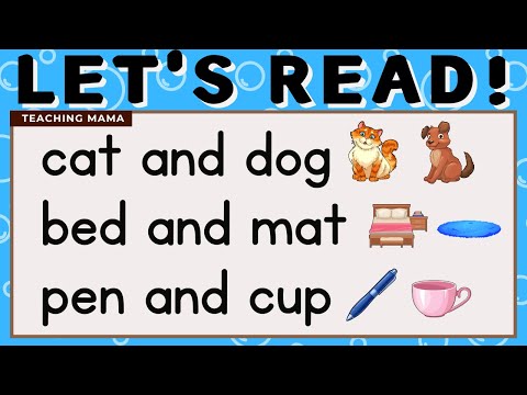 LET'S READ! | PRACTICE READING ENGLISH | SIMPLE PHRASES FOR KIDS | LEARN TO READ | TEACHING MAMA