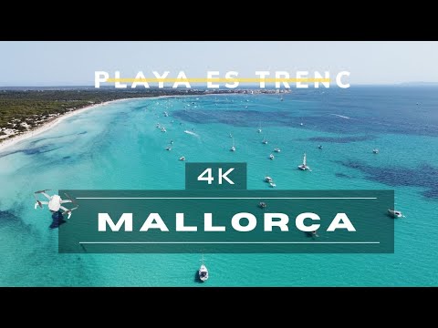 Es Trenc Mallorca Strand von Ses Covetes Sa Rapita Beach Drohnen Video 4K