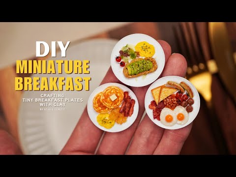 DIY | 3 Miniature Breakfast Plates Created with Clay