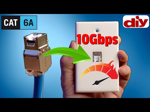 CAT6a KEYSTONE WALL JACK PLUG - HOW TO - HOME NETWORKING BASICS