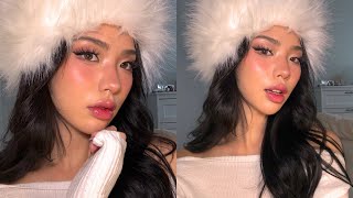 winter bunny makeup ❄️ 🐇 💕 + skin prep