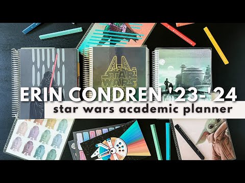 ERIN CONDREN ACADEMIC PLANNER + STAR WARS | Compare LifePlanner & Academic '23 Back To School Launch