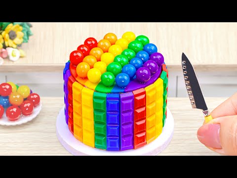 🎅How to Make Miniature Cake Decorating ideas with Chocolate🎅Rainbow Chocolate Pop It Cake Recipe