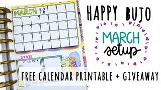 March Bullet Journal Plan with Me + Giveaway | Discbound hybrid bujo