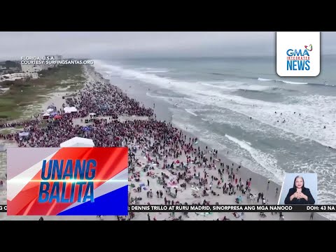 Surfing Santa event sa Cocoa Beach, nakalikom ng halos P6M para sa mga charity | Unang Hirit