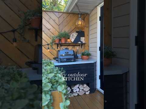 DIY Outdoor Kitchen! ✨ #diy #outdoorkitchens #outdoorkitchen #patio #gardeninspo #patiodesign #diys