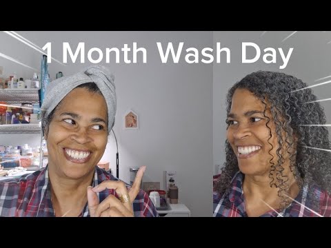 Monthly Hair Wash Day Routine For Silver Curly Hair Using Blue Magic- Argon Oil & Super Sure Grow