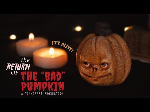 DIY 🎃 Halloween Air Dry Clay Carved Pumpkin Sculpting (autumn halloween crafts)