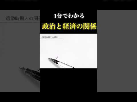 【1分で教養】政治と経済の関係性とは？（詳しい動画は「▶︎」マークをクリック！） #政治 #衆院選 #選挙 #解説 #勉強