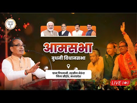 LIVE: बुधनी विधानसभा क्षेत्र के ग्राम पिपलानी में आयोजित जनसभा को संबोधन | Shivraj Singh Chouhan