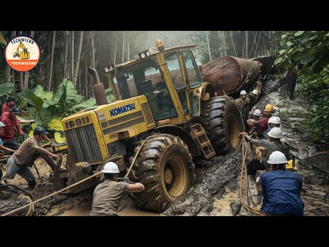 Perilous Logging Truck Operations, Dangerous Terrain and Critical Rescue Efforts #46