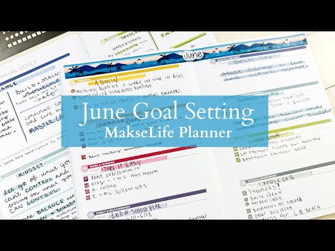 June Goal Setting | + NEW MAKSELIFE Rainbow Notebooks | Breaking down my annual goals