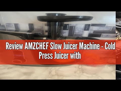 Review AMZCHEF Slow Juicer Machine - Cold Press Juicer with Two Speed Modes and LED Display - Mastic