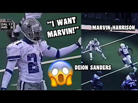 When Deion Sanders MET Marvin Harrison 🔥👀 (WR Vs CB) Colts Vs Cowboys 1999 highlights