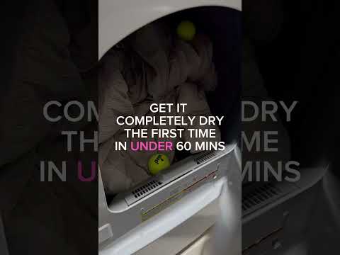 The right way to dry your comforter at home. Wool/tennis balls & the timer option #laundry #howto