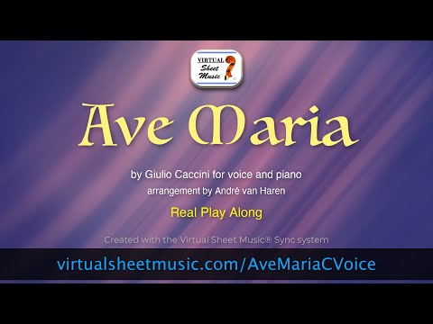 Ave Maria by Caccini for voice and piano - Sheet Music Play-Along