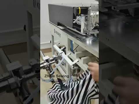 Test the machine before despatched to customer#sewing #polo shirt placket setter machine #polotshirt