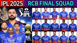 IPL 2025 | Royal Challengers Bangalure Full Squad | RCB Team Final Players List 2025 | RCB Team 2025