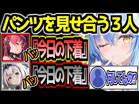 同じマンションで下着を見せ合うまで仲良くなった３人【ホロライブ切り抜き/雪花ラミィ/宝鐘マリン/白銀ノエル】