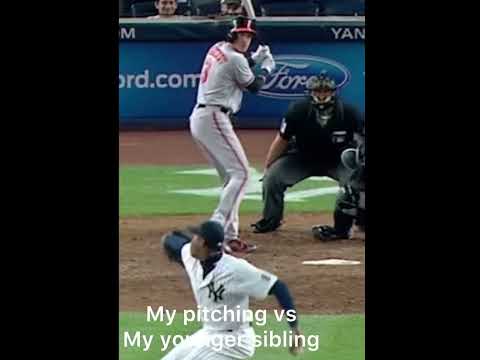 Pitching in Game vs Siblings #funny #baseball #memes #motivation