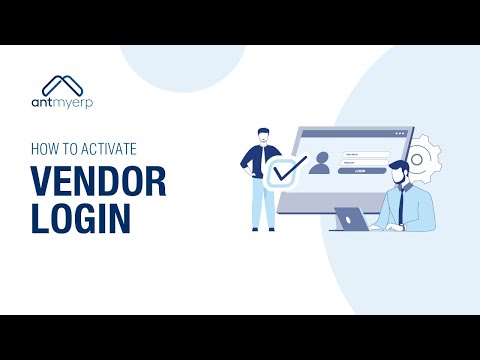 How to activate Vendor Login in Vendor Management | AntMyERP- English