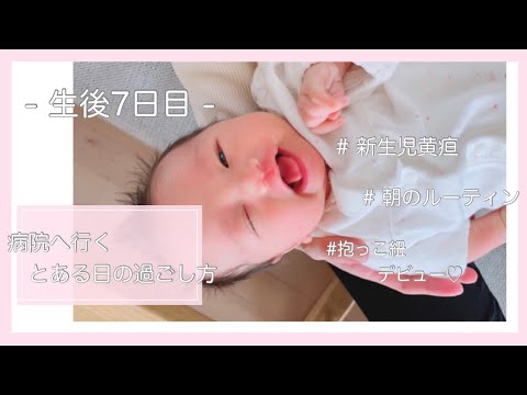 【 生後7日目 】新生児黄疸 / 病院に行く日の過ごし方♡