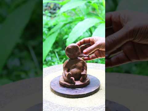 Eco-friendly Ganesh idol making at home/मिट्टी से गणपति जी की मूर्ति बनाने का तरीका #ganpatiidol