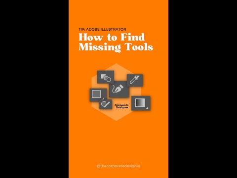 How to find missing tools in #adobeillustrator  #illustratortoolbar #adobeillustratortutorials