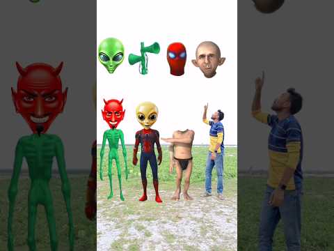 Spiderman,, joker & dancing siren Correct the head matching game - magical 😍