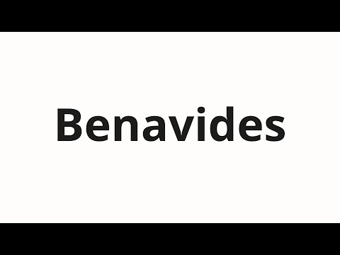 How to pronounce Benavides