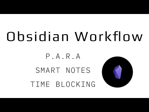 Obsidian Workflow: P.A.R.A + Smart Notes + Time-blocking in Obsidian