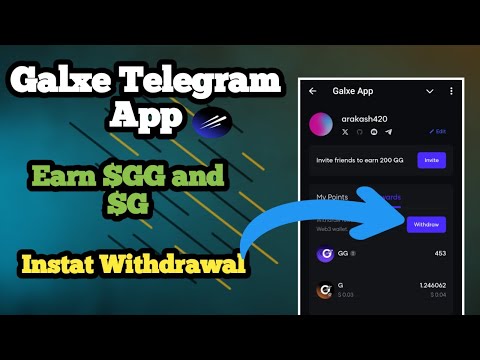 Galxe"s Telegram Mini App | Earn $GG and $G Token | $G Token Instant Withdraw | Profit Confirm