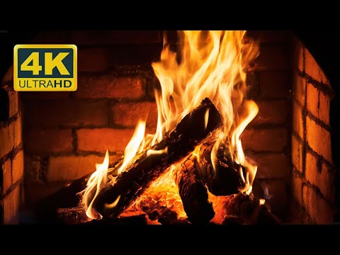 🔥 Cozy Fireplace 4K (12 HOURS). Relaxing fireplace sounds. Cozy crackling fire 4K