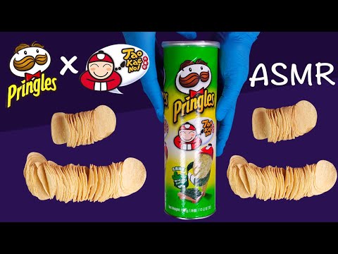 ASMR -Pringles Potato Chips Tao Kae Noi Classic Seaweed Flavou to SandWich