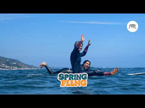 "Spring Fling" by Ryan Hackbarth | Kassia Meador, Leah Dawson, and Makala Smith surfing in Malibu