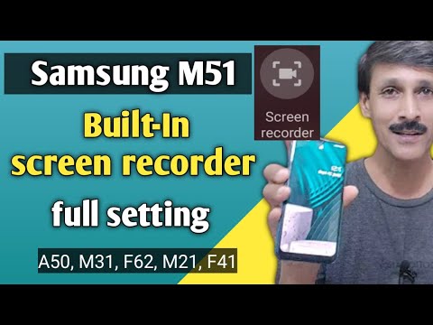 Samsung M51 screen recorder | Samsung M31s, A50, M21, F62 screen recorder setting