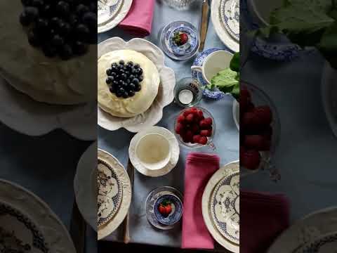 Afternoon tea prep for the King's Coronation #tablescape #tableware #tablesetting #cake #vintage