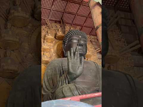 The Great Buddha (Daibutsu) at Tōdai-ji Temple in Nara, Japan, is one of the largest bronze statues.