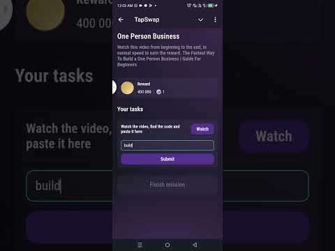 TapSwap One Person Business  video code #tapswap #blockchaininvesting #gamingvideos #gamingcommunity