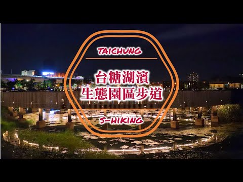 S步道｜台中｜台糖湖濱生態園區步道｜晚風徐徐迷人夜景｜東區