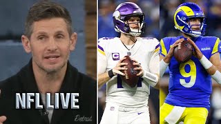 NFL LIVE | Dan Orlovsky BOLD predict to Wild-Card: Vikings vs Rams - Sam Danold or Matthew Stafford?