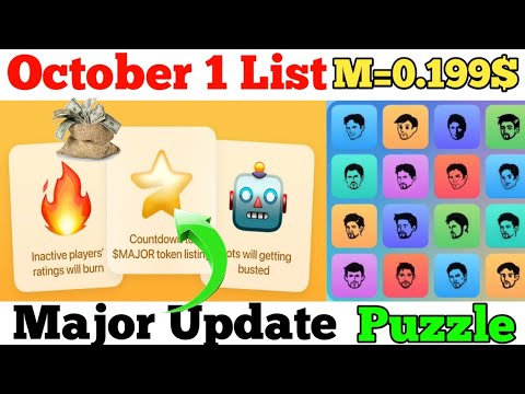 28 Sept Major puzzle | Major listing News | major Airdrop Claim date | major update today