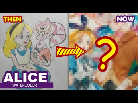 Draw characters of Alice in wonderland | Then and now