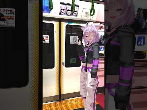 Okayu feels embarrassed by her own train announcement #shorts #Okayu