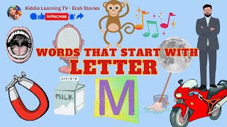 Letter M: Words That Start With M, Letter Sounds| English Vocabulary Lessons| Kiddie Learning TV